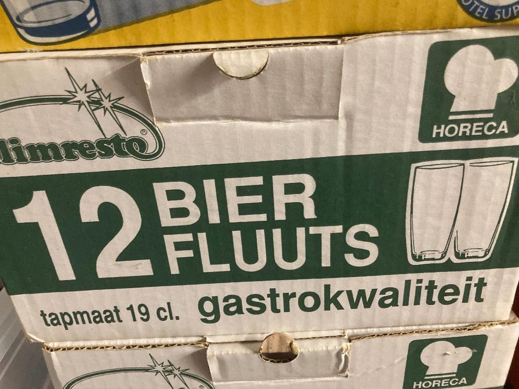 T.K. Partij Nieuw glaswerk. Wijnglazen Bierglazen Champagne, Ophalen, Nieuw, Overige typen
