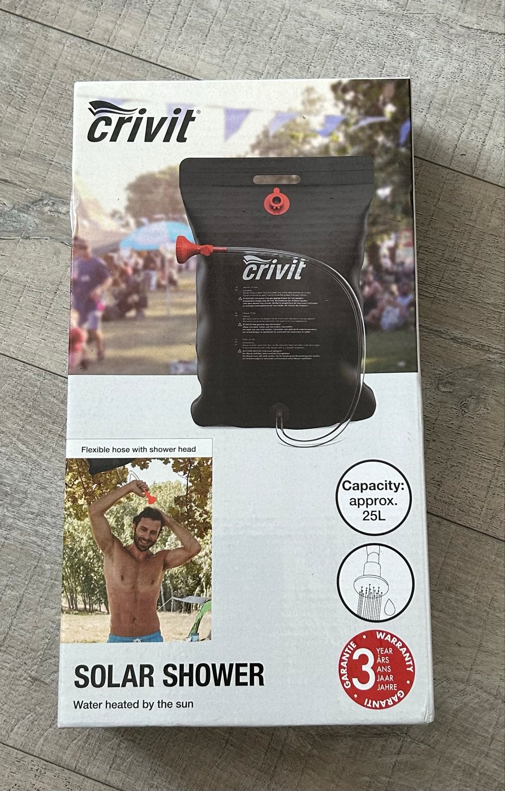 Crivit Solar Douche - 25L Draagbare Buitendouche, Ophalen, Nieuw