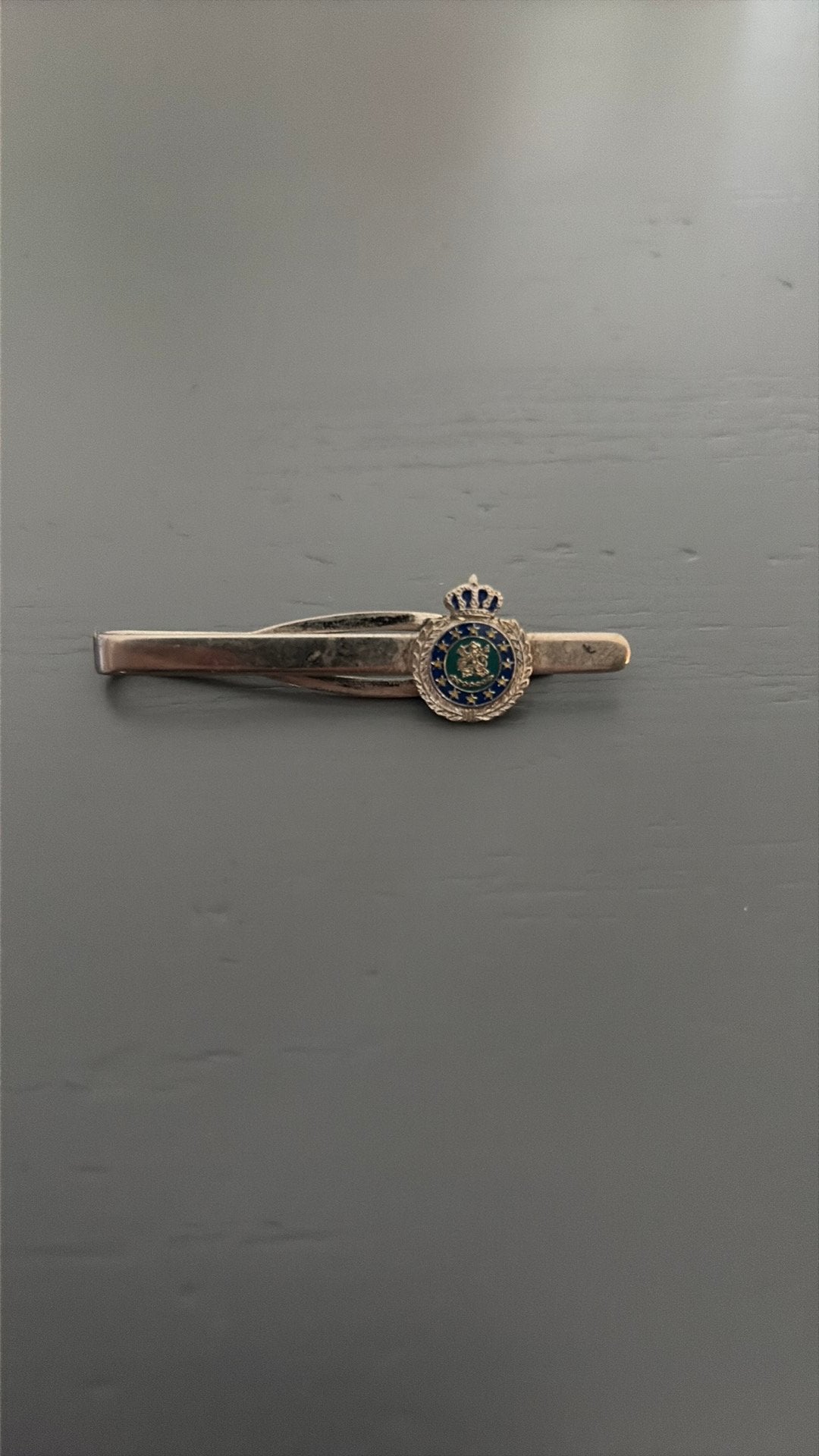 Originele Vintage Dasspeld Douane Nederland – Uniform, Ophalen of Verzenden, Zo goed als nieuw, Blauw