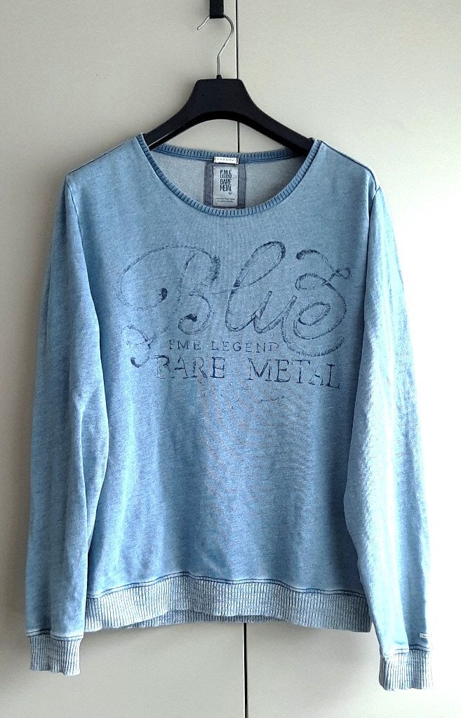 PME Legend, lichtblauwe katoenen sweater, maat L, Maat 52/54 (L), Blauw, Ophalen of Verzenden, Pme Legend