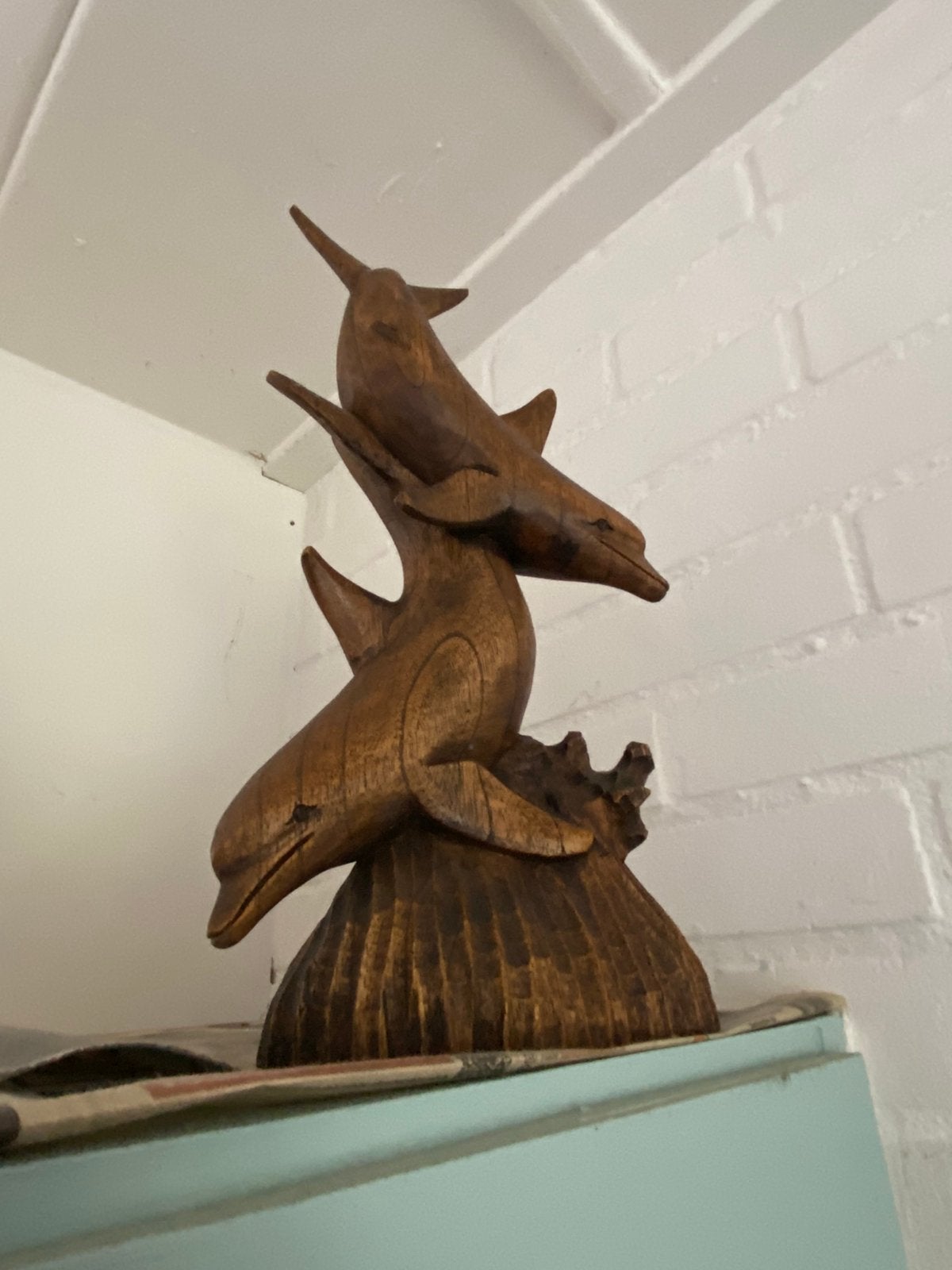 Handgesneden houten sculptuur, Antiek en Kunst, Houtsnijwerk, Art deco, Ophalen of Verzenden, Handgemaakt