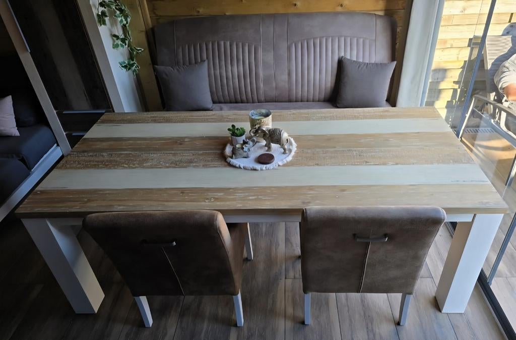 Eettafel cortena light 220 lang, Ophalen, Eettafel, 6 zitplaatsen, Zo goed als nieuw