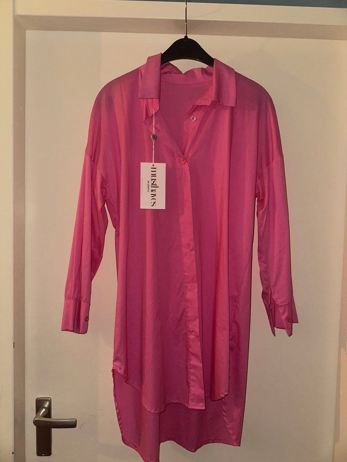 Dames nieuwe roze blouse jurk van Eddy’s, Ophalen of Verzenden, Zo goed als nieuw, Roze, Onder de knie