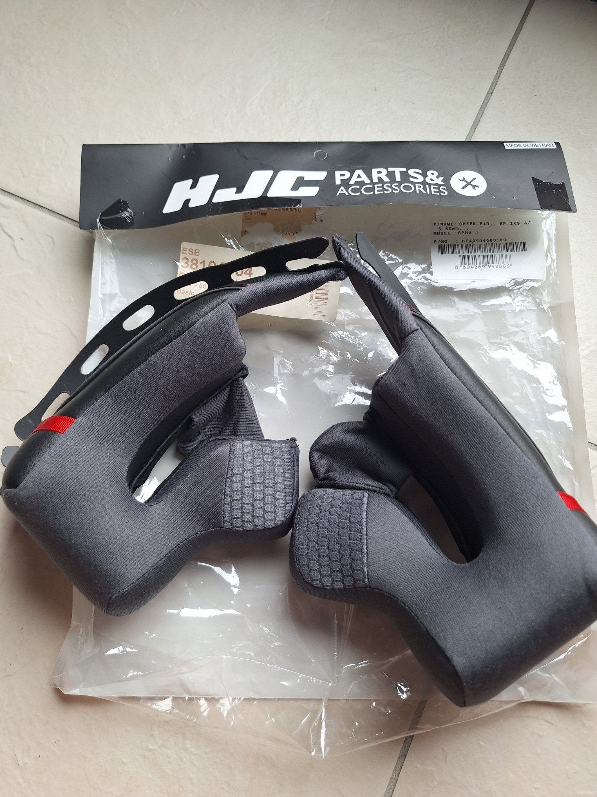 Wangkussens Cheek pads A/S versie voor HJC RPHA 1, HJC, Ophalen of Verzenden, Nieuw zonder kaartje, Integraalhelm