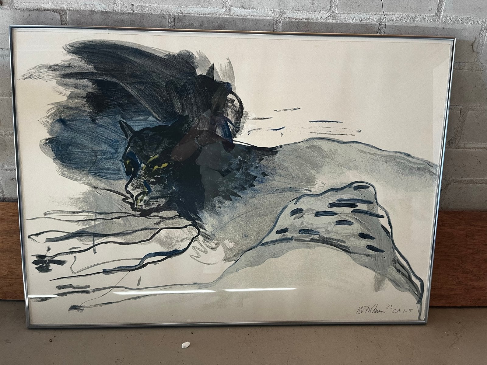 Litho van Kees van Bohemen - Panter, Ophalen of Verzenden, Lithografie, Dieren en Natuur, Gelimiteerde oplage