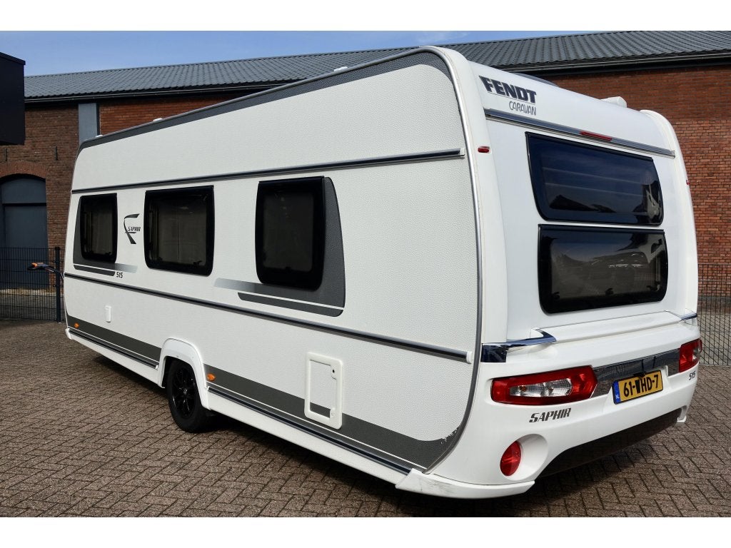 Fendt Saphir 515 SKM 2015 Mover Airco Luifel Voortent Vol, Caravans en Kamperen, Schokbreker, Bedrijf, Treinzit, Dwarsbed