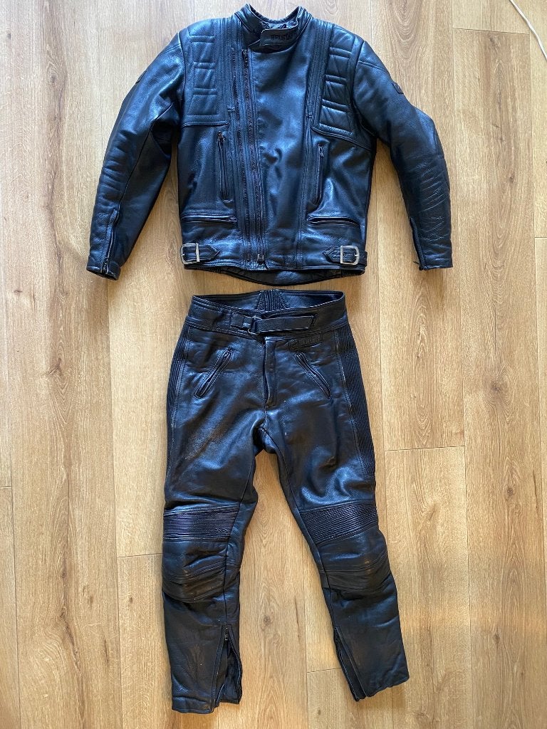 Belstaff 2-delig leren motorpak vintage, Ophalen of Verzenden, Tweedehands, Combipak, Belstaff