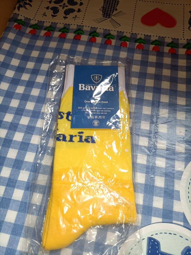 Bavaria Bier sokken NIEUW maat One size fits most, Verzamelen, Biermerken, Ophalen of Verzenden, Nieuw, Kleding, Bavaria