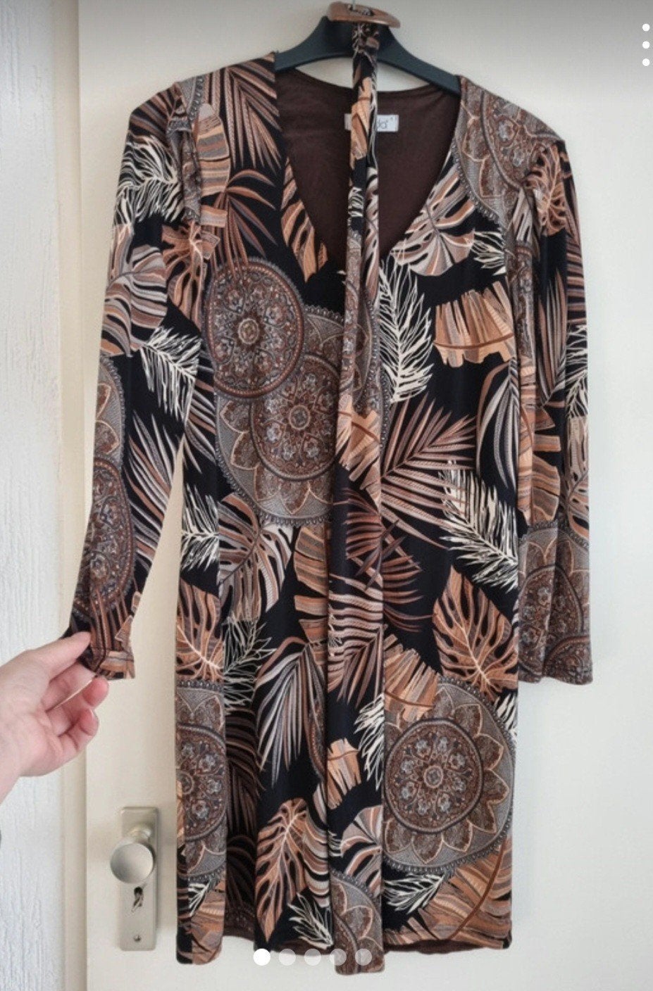 mooie batida jurk met herfstkleuren, Ophalen, Zo goed als nieuw, Maat 36 (S)