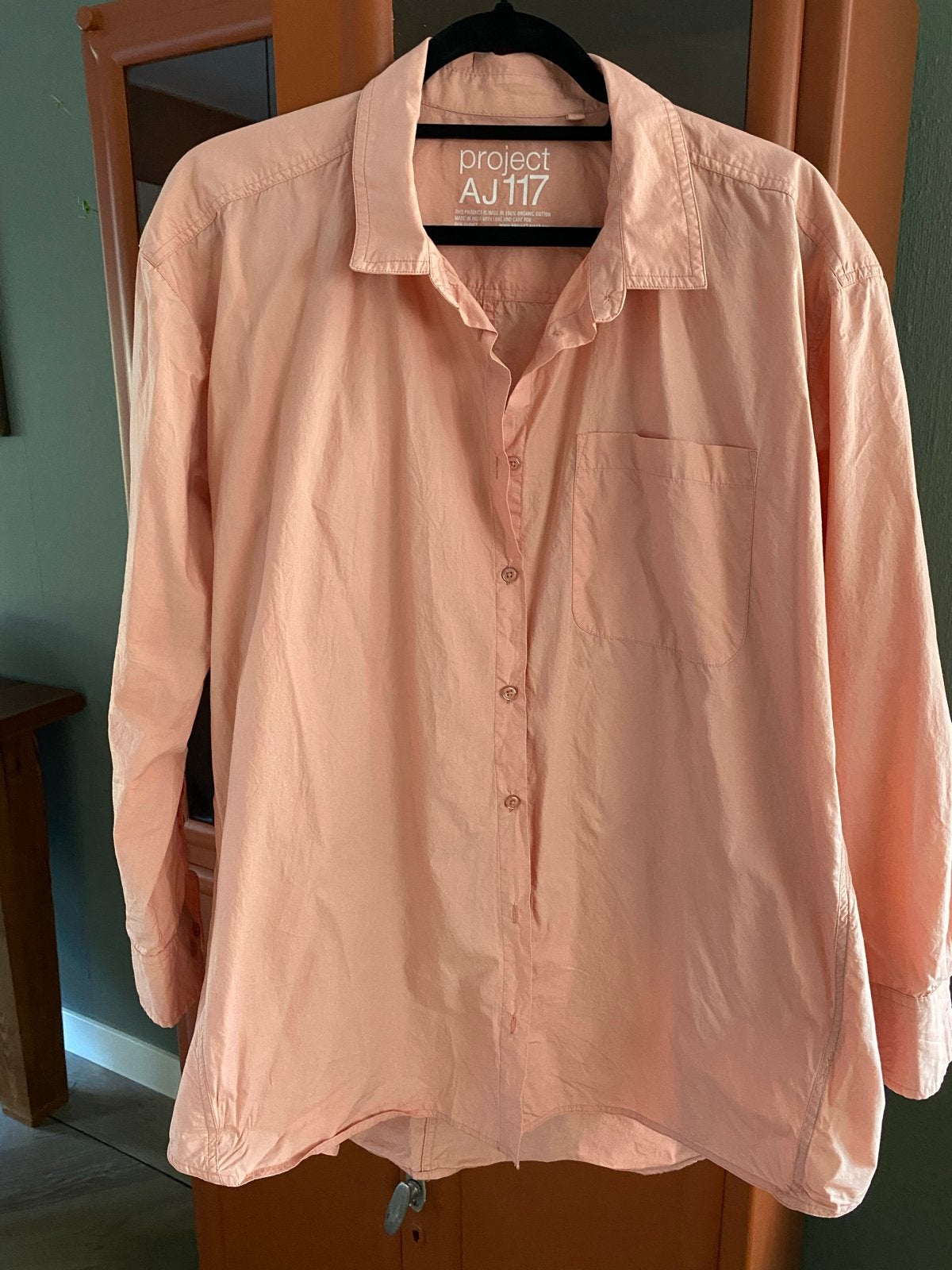 Project AJ117 Hamilton Blouse - licht oranje, Kleding | Dames, Blouses en Tunieken, Ophalen of Verzenden, Zo goed als nieuw, Maat 46/48 (XL) of groter