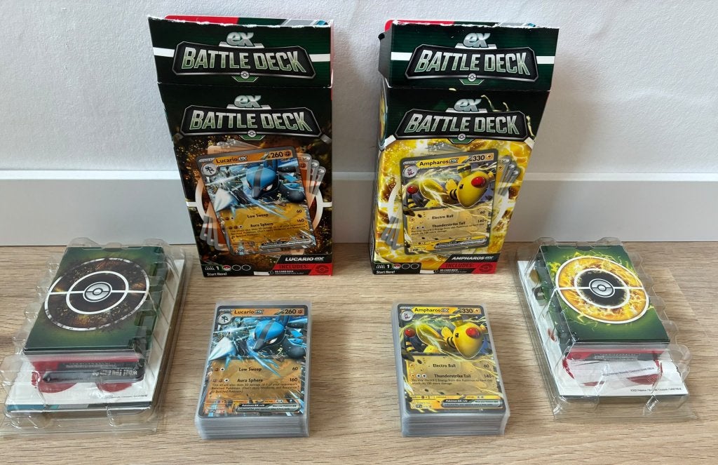 Pokémon ex Battle Decks Ampharos & Lucario, Ophalen, Zo goed als nieuw, Speeldeck