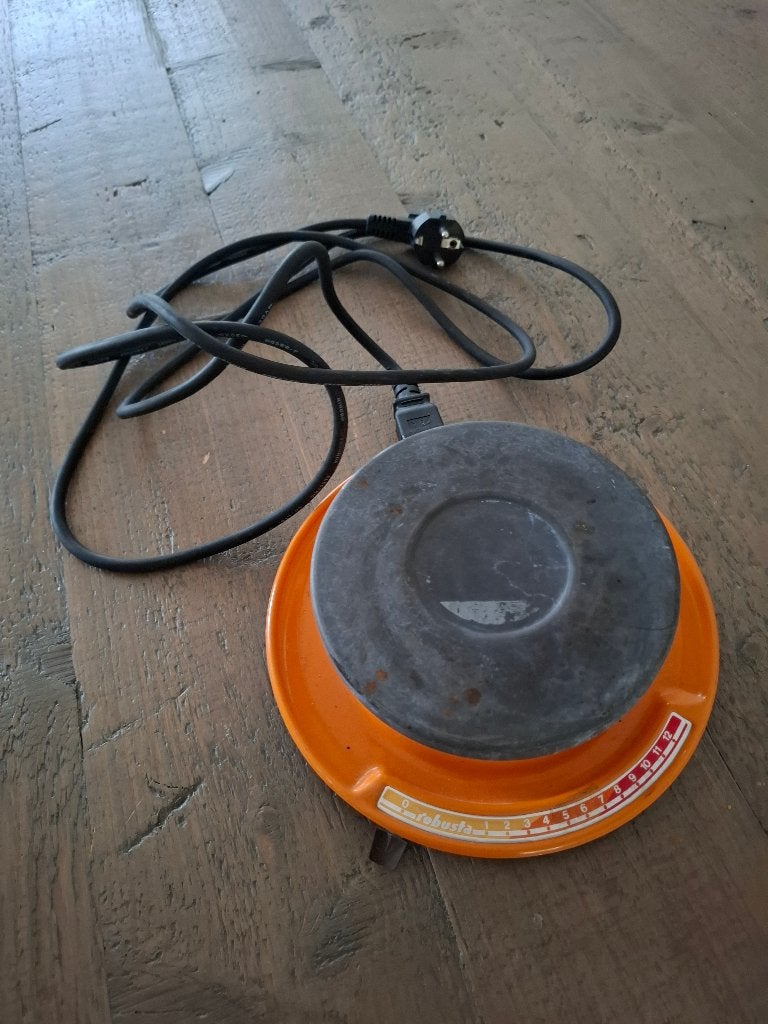 Robusta A31 vintage retro oranje kookplaat - 1000W, Ophalen of Verzenden, Gebruikt