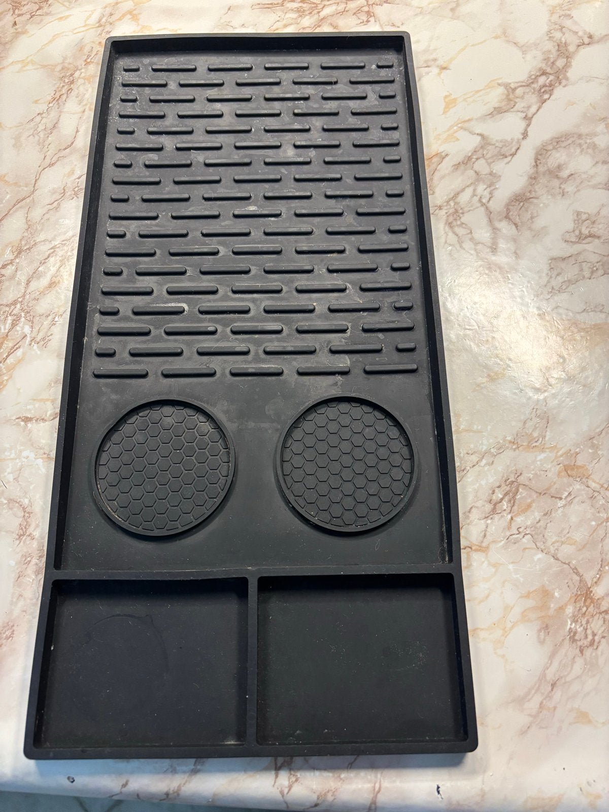 Zwarte Siliconen Koffie Tamper Mat - Barista Accessoire, Ophalen, Zwart, Rubber/elastomeren, Overige typen