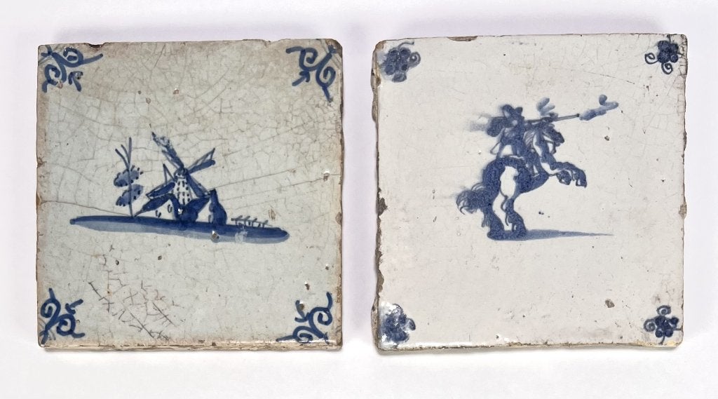 260. Delfts blauwe tegels, 18e eeuw, Ophalen