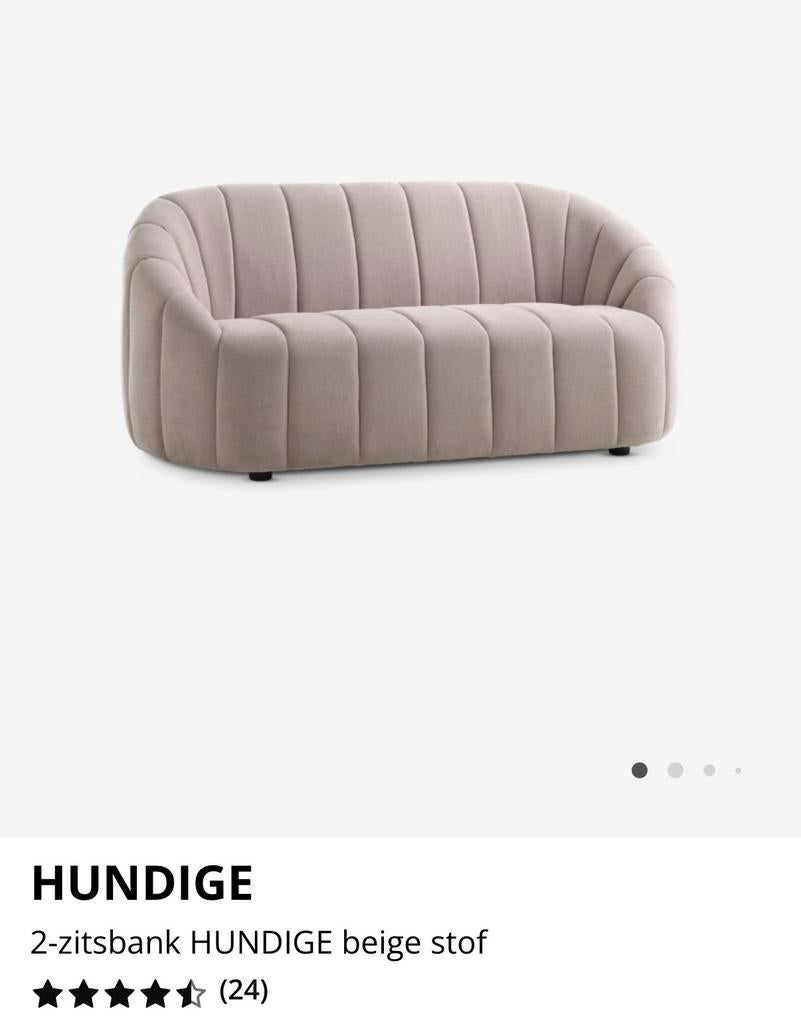 Jysk bank Hundige 2 stuks beige, Huis en Inrichting, Banken | Sofa's en Chaises Longues, Ophalen, 75 tot 100 cm, Stof, Nieuw
