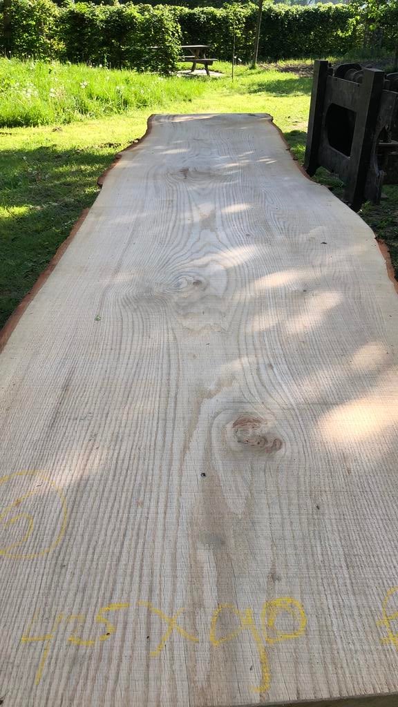 Lang Amerikaans eiken houten boomstamblad., Ophalen, Zo goed als nieuw, 250 cm of meer, Planken