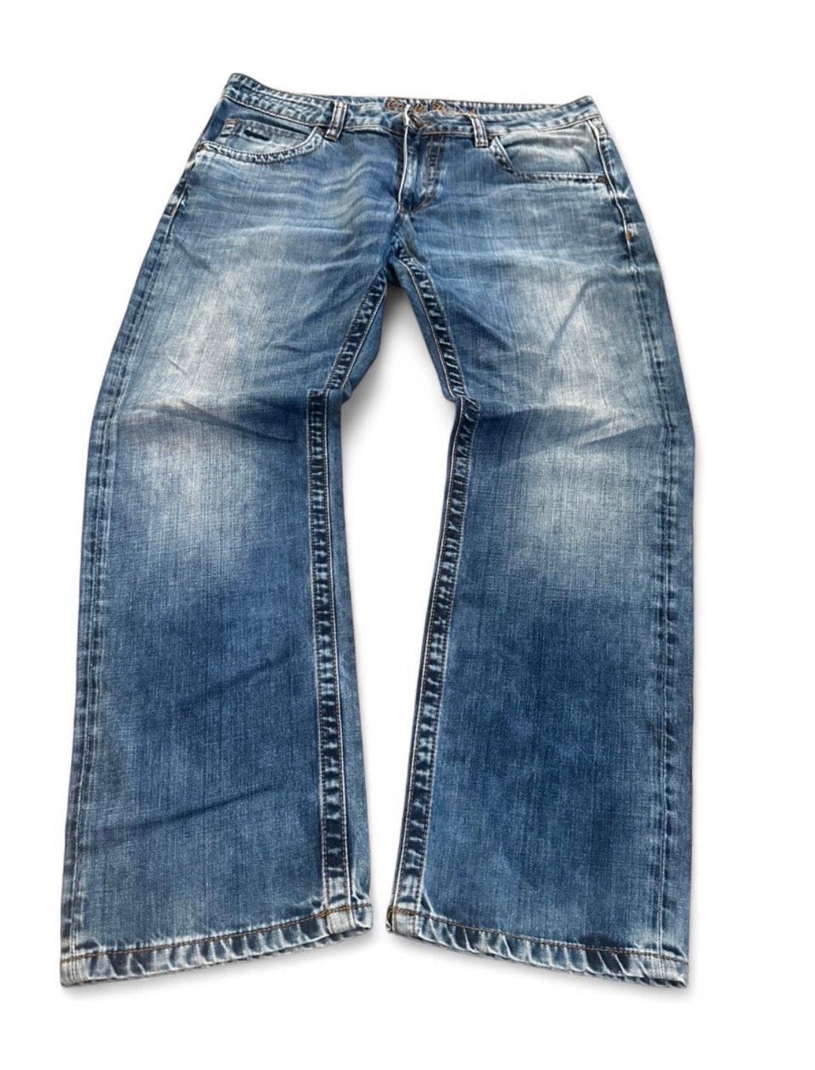 Camp David Straight Leg Jeans 36x30 Blauw 100% Katoen, Ophalen of Verzenden, Gedragen, Blauw, W36 - W38 (confectie 52/54)