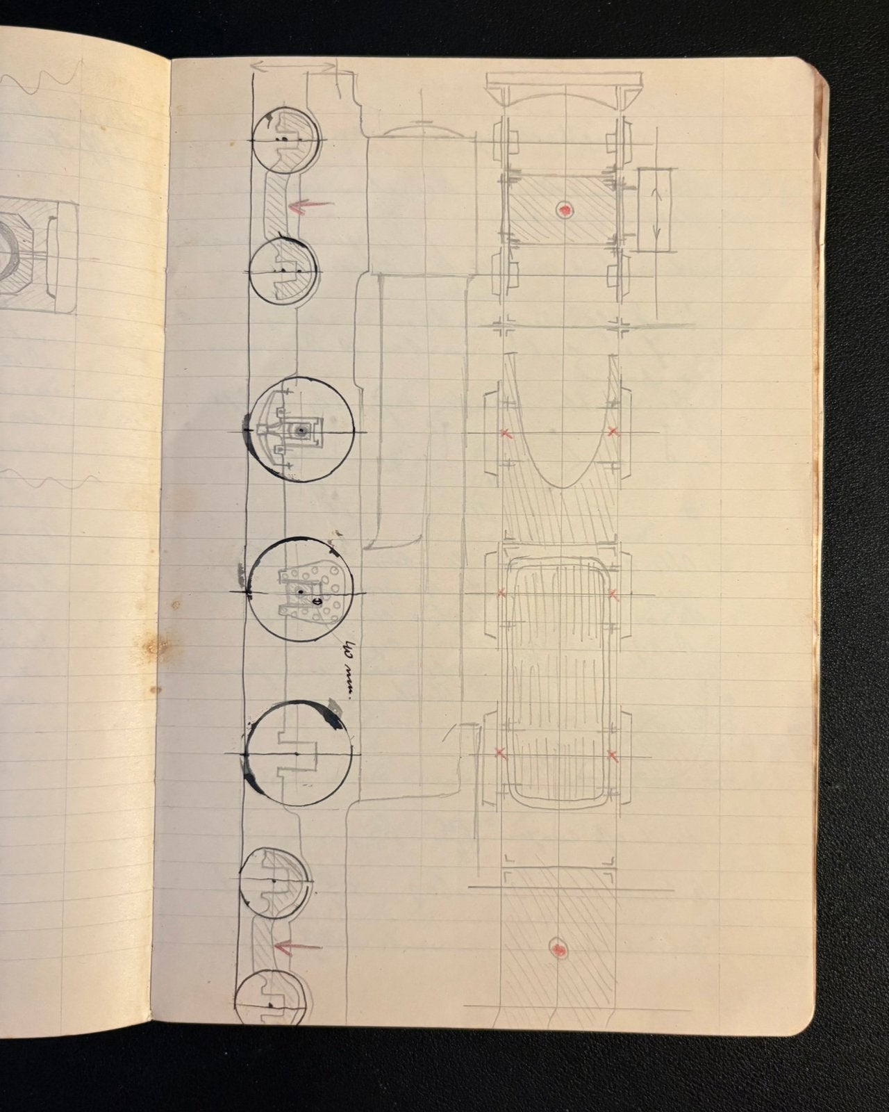 Schrift met aantekeningen stoomlocomotiefbouw NS (jaren 40), Ophalen of Verzenden, Gebruikt, Trein, Boek of Tijdschrift
