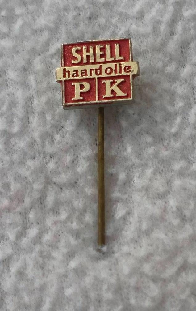 Speldje Shell haardolie PK, Verzamelen, Speldjes, Pins en Buttons, Ophalen of Verzenden, Zo goed als nieuw, Merk, Speldje of Pin