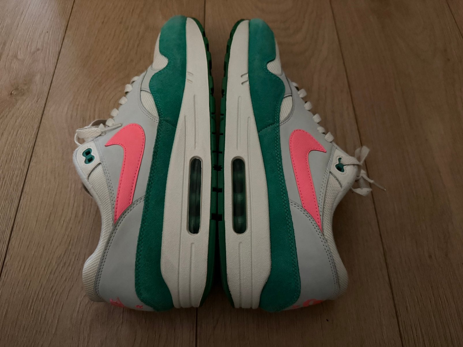 Te koop: Nike Air Max 1 “Watermelon” maat EU 47 / US 12.5., Overige kleuren, Sportschoenen, Ophalen of Verzenden, Zo goed als nieuw