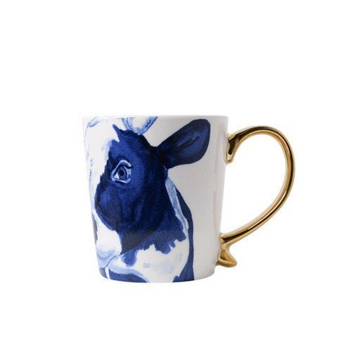 NIEUW !! Superleuke koeienmok van Heinen Delfts Blauw, Nieuw, Overige stijlen, Aardewerk, Mok