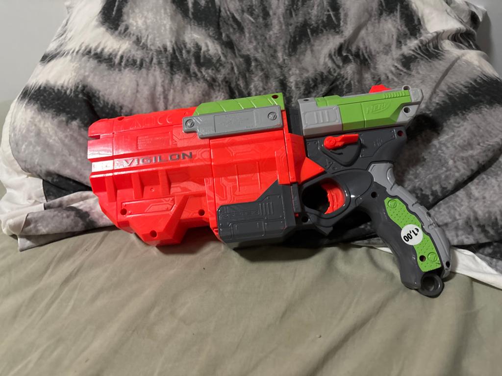 Nerf N-Strike Elite Vigilance Blaster (zonder schijfjes), Ophalen of Verzenden, Zo goed als nieuw
