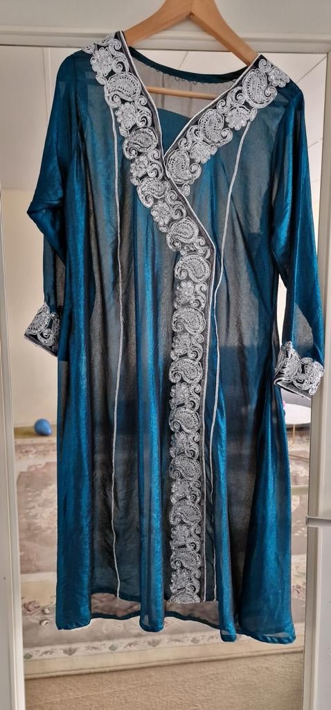Pakistans,Indias Kameez Shalwar, Maat 38/40 (M), Overige typen, Blauw, Nieuw