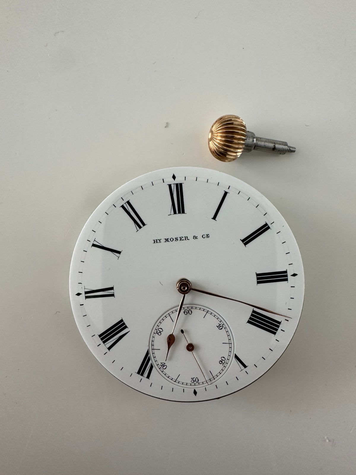 H. Moser & Cie.  Savonette zakhorloge uurwerk, Ophalen of Verzenden, Zo goed als nieuw, Wandklok