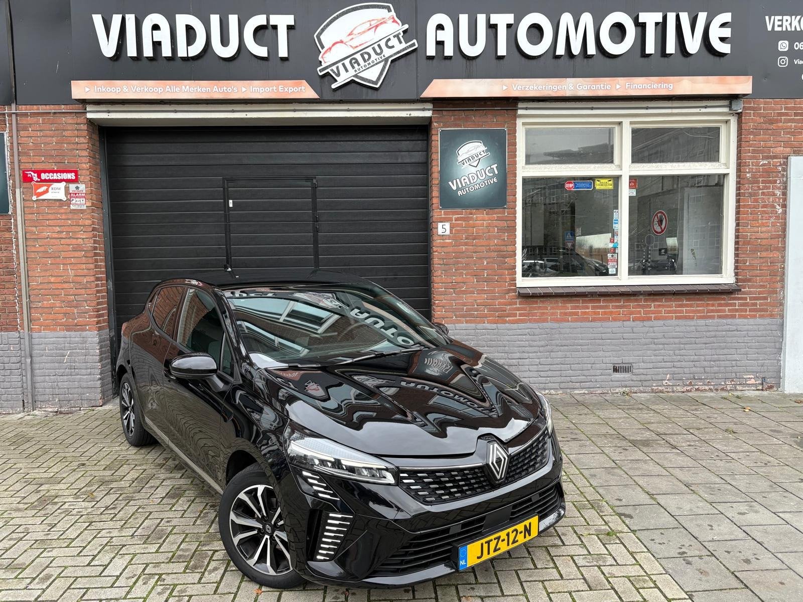 Renault CLIO 1.0 TCe 90 GPF techno Automaat Cruise Clima Gro, Gebruikt, Euro 6, Leder en Stof, Zwart