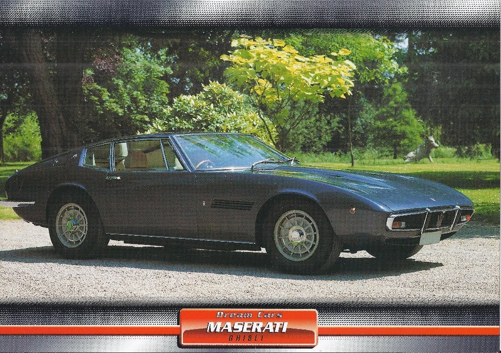 Ma406 foto maserati ghibli -, Verzamelen, Ophalen of Verzenden, 1980 tot heden, Zo goed als nieuw, Overige onderwerpen