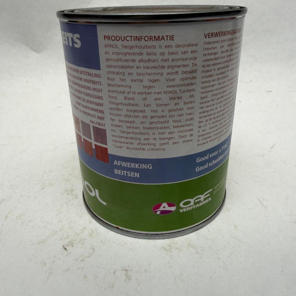 Afinol Steigerhoutbeits Hout Beits Lak Black Wash 750ml, Zwart, Nieuw, Beits, Afinol
