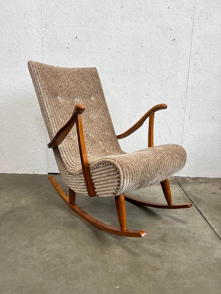 Vintage Schommelstoel, Teakhout, Zweden 1950's, Huis en Inrichting, Stoelen, Ophalen, Vintage, Midcentury, Scandinavisch, MCM, Design