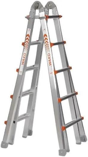 WAKÜ 4x5 Ladder, Doe-het-zelf en Verbouw, Ladders en Trappen, Ophalen, Nieuw, Ladder, Opvouwbaar of Inschuifbaar