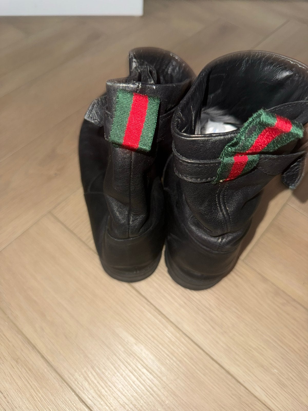 Originele zwarte Gucci leren laarzen - Maat 41 €100, Ophalen of Verzenden, Gedragen, Zwart, Lage of Enkellaarzen