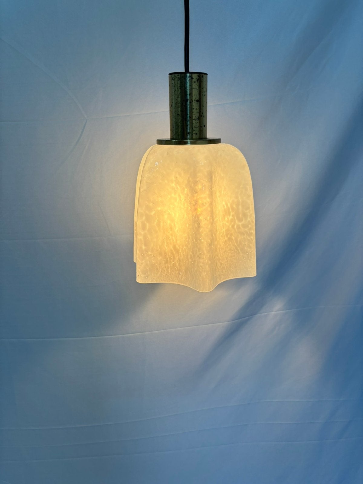 Vintage space age hanglamp Glashütte Limburg jaren 70, Ophalen of Verzenden, Gebruikt