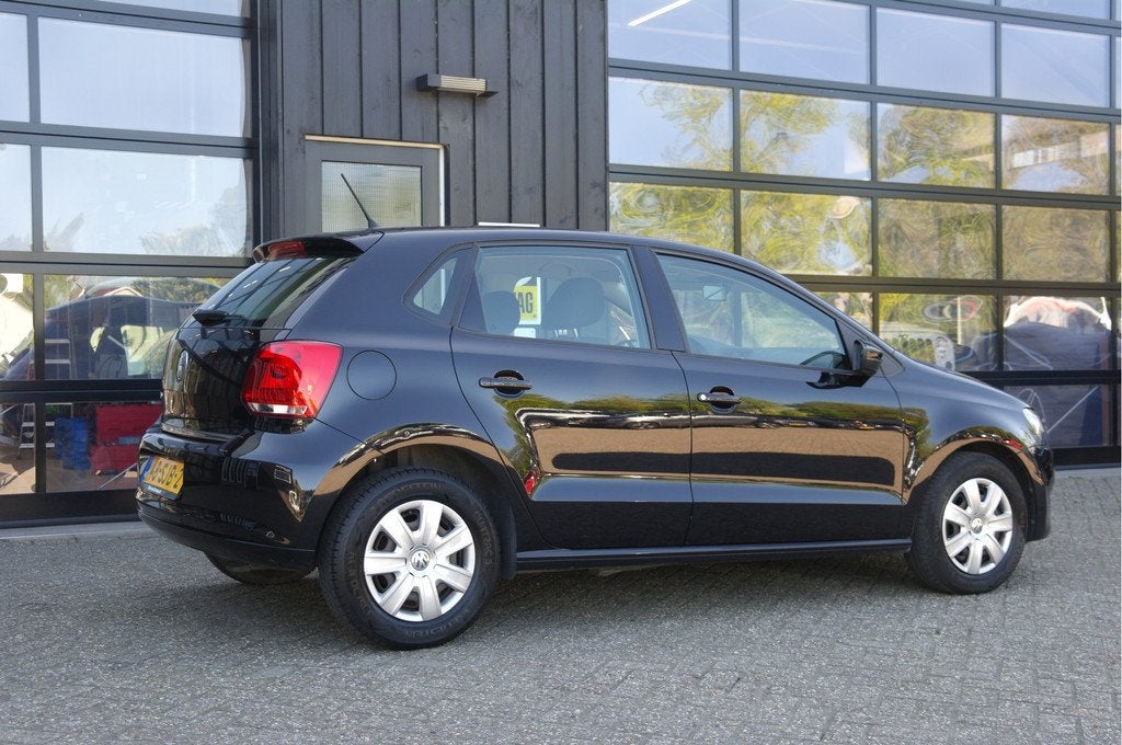 Volkswagen Polo 1.2 Easyline | NL-Auto | Navi | Airco | Elek, Auto's, Euro 5, Zwart, 60 pk, 1198 cc