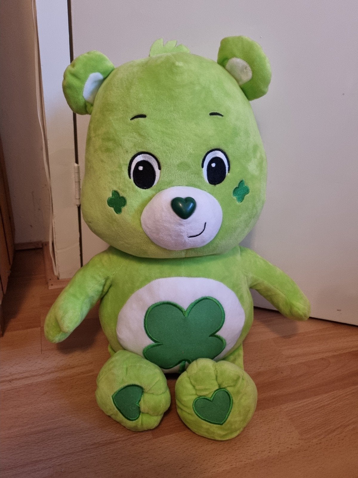 Grote Care Bear Troetelbeertje Geluksbeer Klavertje 4, Overige merken, Overige karakters, Beer, Ophalen of Verzenden