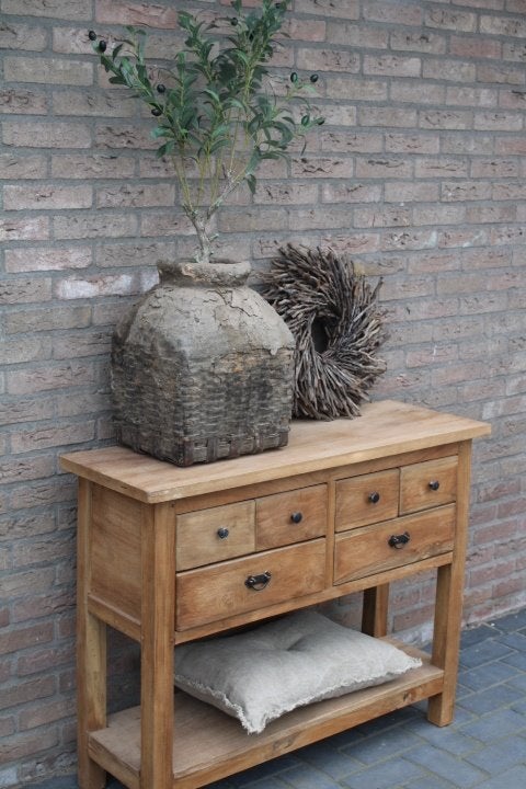 landelijke sidetable kast, Ophalen, 5 laden of meer, Nieuw, 50 tot 100 cm