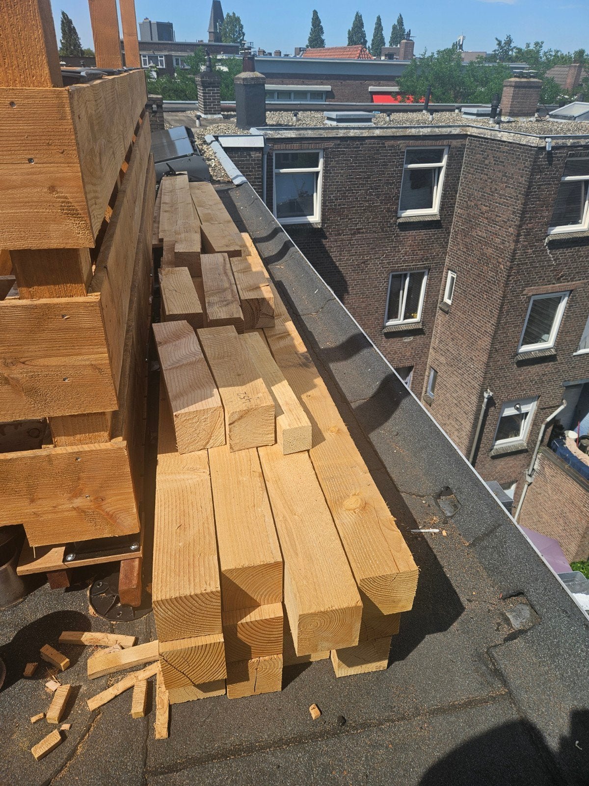 Diverse partij douglas balken en planken, Doe-het-zelf en Verbouw, Hout en Planken, Ophalen, Minder dan 25 mm, Nieuw, 200 tot 250 cm