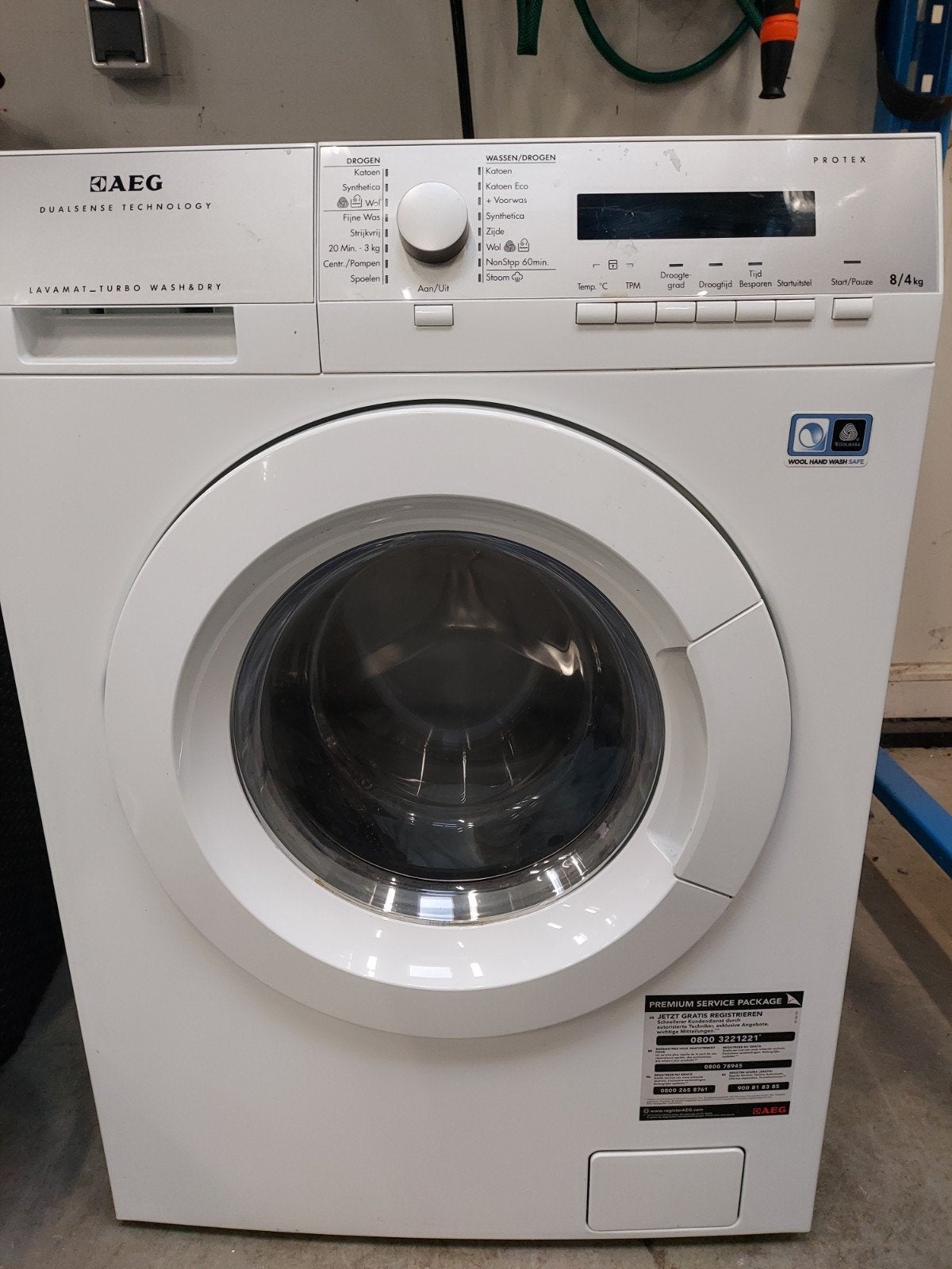 aeg was/droger dual sense technologie, Witgoed en Apparatuur, 8 tot 10 kg, Ophalen, 1200 tot 1600 toeren, 85 tot 90 cm