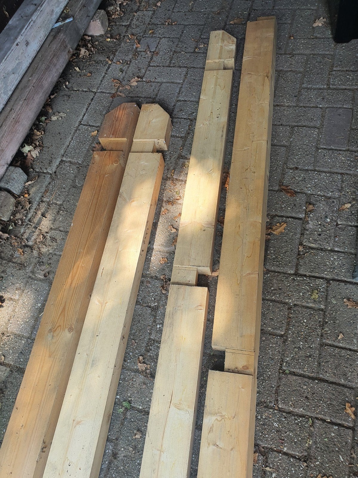 4 balken met inkepingen, Ophalen, 250 cm of meer, Balken