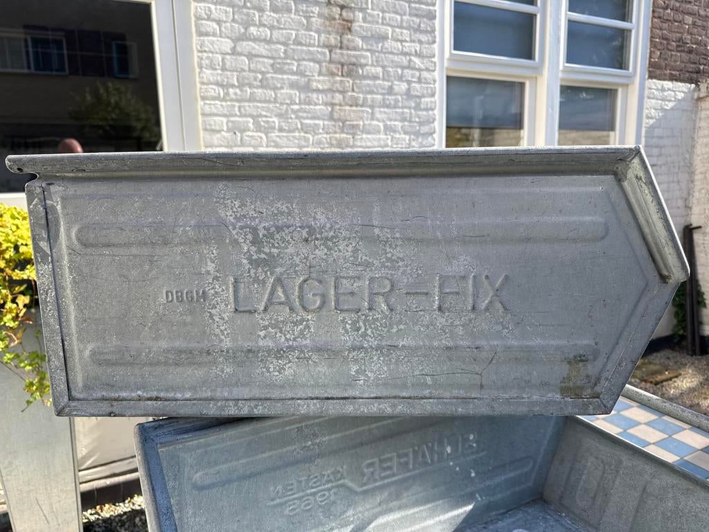 Vintage Industrieel Schäfer Lager-Fix magazijnbak 086M, Ophalen, Gebruikt, 25 tot 50 cm
