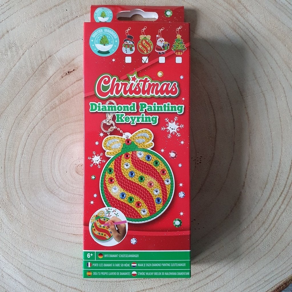 Diamond painting sleutelhanger kerstbal Zelf maken DIY Kit