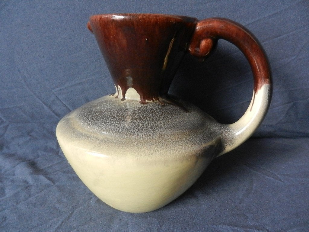 Aardewerk kan beige blauw en bruin Katwijk Klinkenberg 20,5, Ophalen of Verzenden