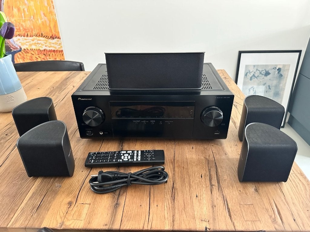 Pioneer VSX-430- receiver incl. 5 speakers, Ophalen, Gebruikt, Pioneer, 120 watt of meer
