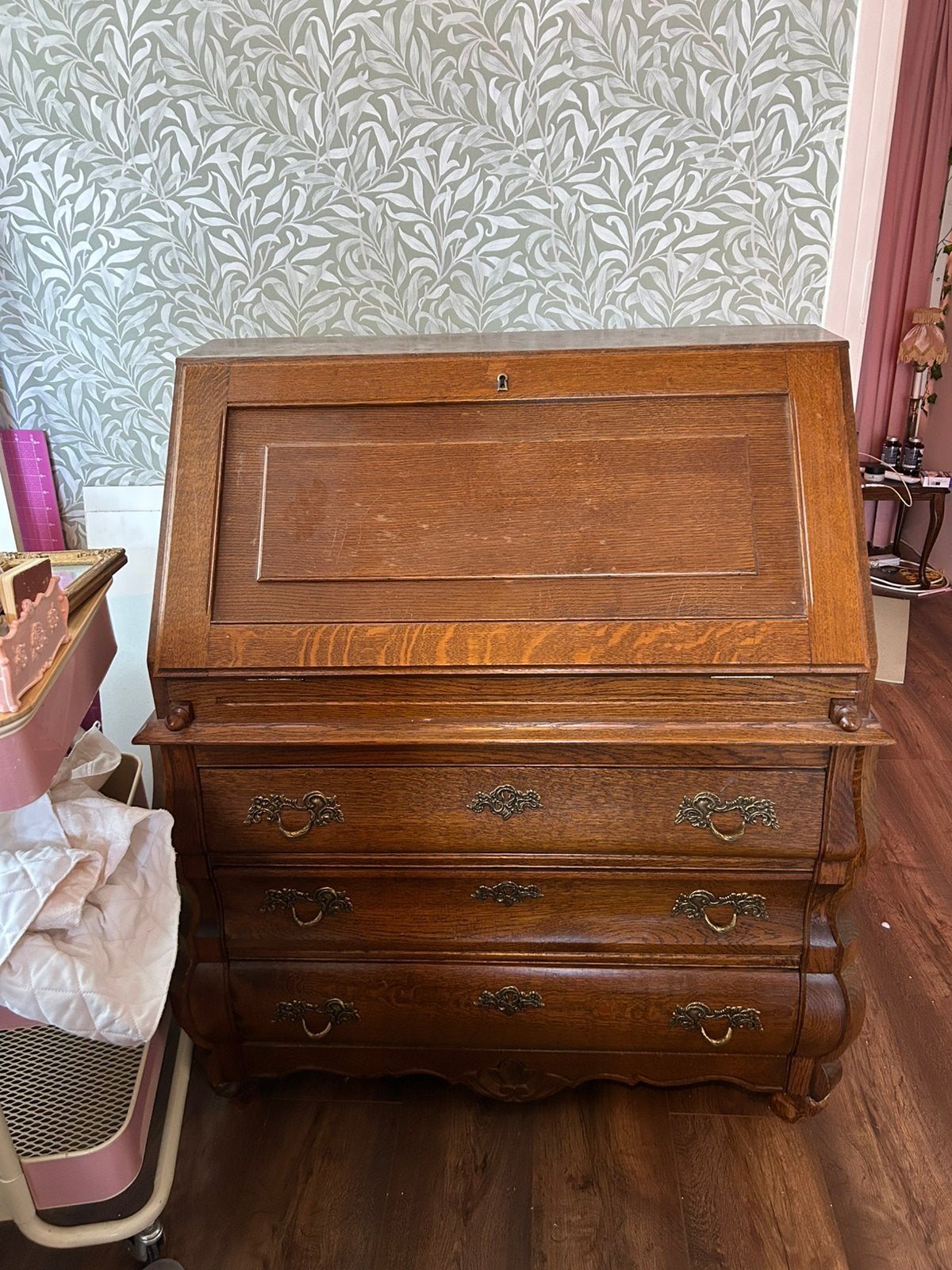 Vintage dressoir bureau klapbureau, Ophalen, Zo goed als nieuw