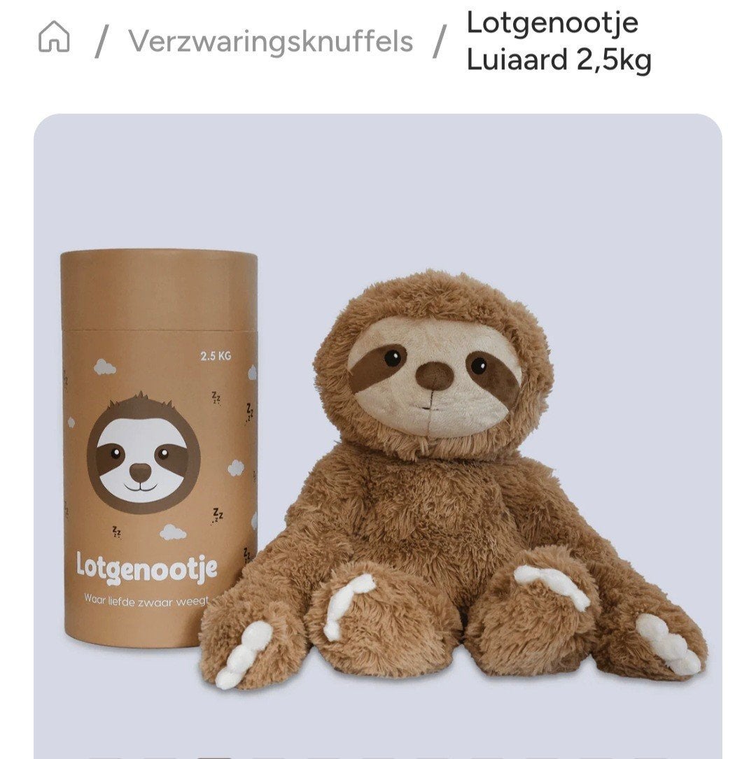 Lotgenootje luiaard nieuw in doos., Kinderen en Baby's, Speelgoed | Knuffels en Pluche, Ophalen, Nieuw, Overige typen