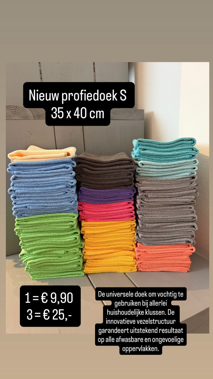Nieuwe Jemako Profiedoeken S 35x40 cm - Universele Schoonmaa, Ophalen of Verzenden, Mop of Dweil