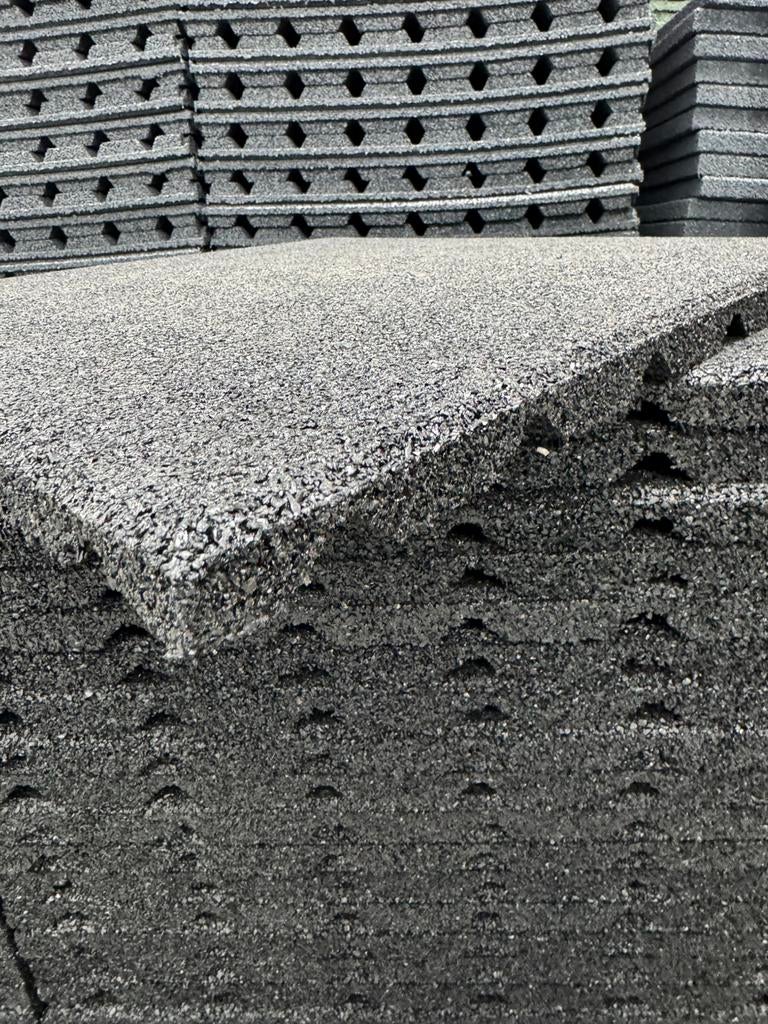 Rubberen Tuin / Terras Tegels 100 x 100 x 2.5cm Zwart €19.45, Tuin en Terras, Stunttegels.nl, Rubber, Nieuw, Ophalen of Verzenden