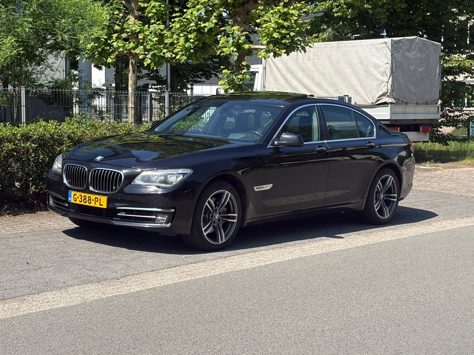 BMW 2012 Zwart740i M. Pakket, Auto's, BMW, Bedrijf, Te koop, 7-Serie, ABS, Adaptive Cruise Control, Airconditioning, Alarm, Automatische klimaatregeling